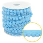 Fita Pompom Passamanaria Grelot Artes 12mm Azul Claro 10m