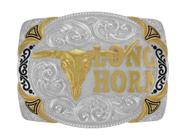 Fivela Country Masculina Longhorn Texas - Tam G - 12127f Pd - SUMETAL