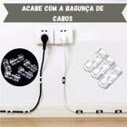 Fixa fio adesivo organizador de cabo e pisca pisca 20pç 1x2,8cm