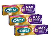 Fixador de Dentaduras Corega Max Fixação e Bloqueio 3x40g