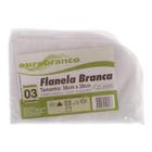 Flanela Branca 28 X 38cm Pacote com 3 Unidades Ouro Branco