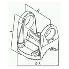 FLANGE CARDAN (C/ORELHAS) para MBB 1634 1938 2428 2638 2726