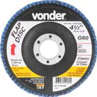 Flap disc 4.1/2" g60 costado fibra cônico p/ aço carb e inox - Vonder