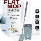 Flat Mop Esfregão Vertical com Balde 2 Litros Limpador Multiuso + Esfregão Extra