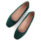 Flats SAILING LU Green para mulheres, tamanho confortável 9,5