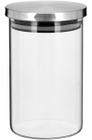 FLAVOR POTE 16x10x10cm 850ml BOROSILICATO TRANSP COM ANEL SILICONE