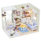 Flever Dollhouse Miniatura DIY House Kit Sala Criativa com Móveis para Presente de Arte Romântica (Diário gatinho)