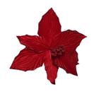 Flor Artificial Natal Poinsétia Veludo Vermelha