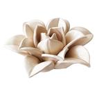 Flor Branca De Cerâmica Decorativa 14x13,5x6cm