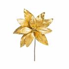 Flor Cor Ouro c/Petalas Em Veludo/Borda De Glitter 1694350