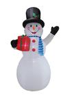 Flor de boneco de neve de Natal inflável de 3,6 mm com luz e caixa de presente - Blossom Inflatables