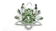Flor De Lótus 10Cm - Verde - (Cristal De Vidro/Presente)