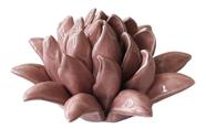 Flor Decorativa Rosa Em Cerâmica Btc Decor 12x6,4cm