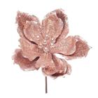 Flor Magnólia Rose Gold C/ Glitter 15x17cm 1 Unid 1022169