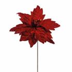 Flor Natal Aveludada Vermelha Glitter 55x25x25cm 1593942