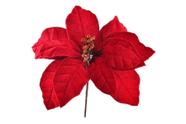 Flor Vermelha Pétalas Vermelho 27X18 Cm Enfeite De Natal - Wincy Natal