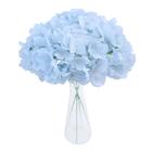 Flores artificiais AVIVIHO Hydrangea Silk com caules x10 azul claro