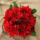 Flores Artificiais de Dália Vermelha (10 unidades) - Decoração para Casa, Escritório e Festas