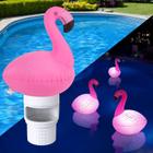 Flutuador de cloro para piscina Blufree com luz solar Flamingo