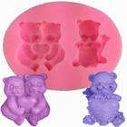 Fofo Bear Shape Drop Glue Mold - Cute Bear Shape Cake Decoration Mold - 2pcs