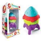 Fofoguete brinquedo de empilhar massageia as gengivas bebe