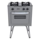 Fogao 2 Bocas Venax Mini Cook Grafite Gas Glp