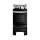 Fogao 4 BC Preto com Mesa Inox Atlas Agile Up Bivolt Preto