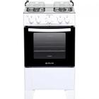 Fogão 4 Bocas Atlas Mônaco Plus Branco com Mesa Inox - Bivolt