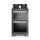 Fogão 4 Bocas com Mesa de Vidro Duplo Forno e PerfectCook360 Electrolux Cinza 220V