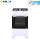 Fogão 4 Bocas Com Mesa Inox e Acendimento Automático Atlas Mônaco Plus Bivolt