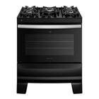 Fogão 5 bocas Atlas de Piso Automático com Mesa de Vidro Forno 86,5L 2 Prateleiras Ágile Up