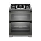 Fogão 5 bocas Electrolux Cinza Expert com Duplo Forno, Função Air fryer e Mesa de Vidro (FE5AD)