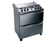 Fogão 5 bocas Inox Brastemp Forno Duplo Acendimento Automático BFD5 NCRRNA