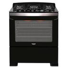 Fogão 5 Bocas Preto com Frente em Vidro Preto e Timer Digital Dako Diplomata Grill Bivolt