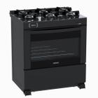 Fogao 6 Bocas Venax Delplus Vitreo Bl Preto Fosco Gas Glp