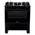 Fogão a Gas 5 Bocas Monaco Top Glass Preto - Bivolt