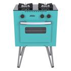 Fogao a gas mini cook 2 q verde gas glp