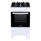 Fogão Atlas 4 Bocas com Mesa de Vidro Mônaco Top Glass Branco - Bivolt