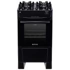 Fogão Atlas 4 Bocas Mônaco Top Glass com Mesa de Vidro e Acendimento Automático Bivolt  Preto