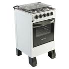 Fogão Braslar 4 Bocas New Sírius Plus Automático Mesa de Inox Forno 46,3L