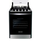 Fogão Brastemp 4 Bocas de embutir Inox com dupla chama e grades individuais - BYO4EBR