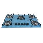 Fogão Cooktop Chapa 5bocas Ultra Chama 127/220v Marmo Azul