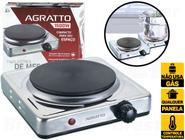 Fogão Cooktop Elétrico Inox 1 Boca De Mesa Portátil Agratto