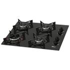 Fogão Cooktop Fischer 4Q Fit Line Gás Mesa Vidro