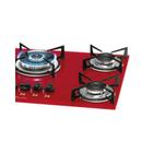 Fogão Cooktop Fischer 5Q TC Mesa Vidro Rouge