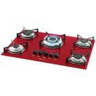 Fogão Cooktop Fischer Bivolt 5Q TC Gás Mesa Vidro Rouge - 1743-15738