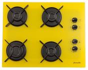 Fogão Cooktop Fornello 4 Bocas Amarelo Automático