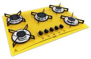 Fogão Cooktop Gás D&D 5 bocas amarelo -Acendimento automático