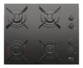 Fogão Cooktop Gás Fischer Fit Line Preto 4 Bocas (26342-57175) Bivolt