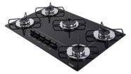 Fogão Cooktop Tedge 5 Bocas Ultra Chama Preto 127V/220V